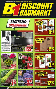 B1 Discount Baumarkt Prospekt (ab 25.04.2026) zum Blättern
