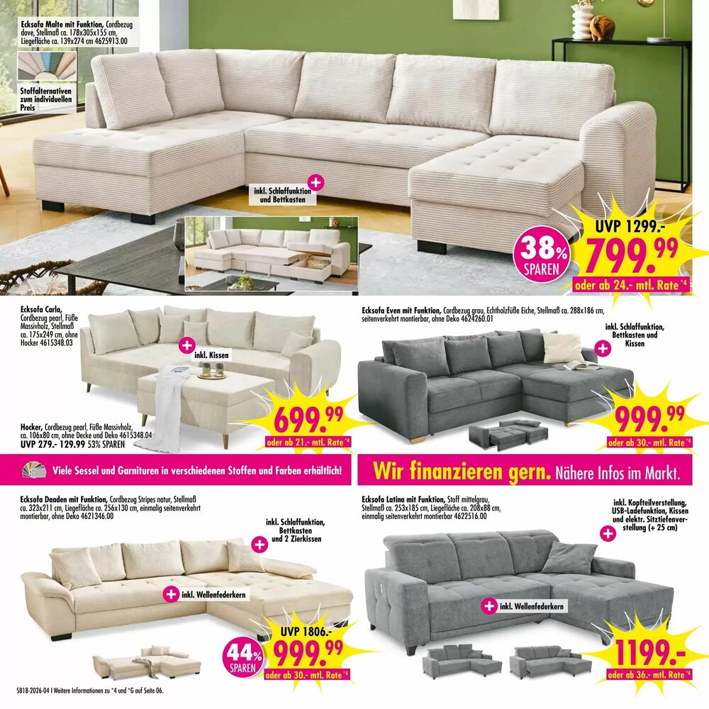 Möbel Boss Prospekt (ab 25.04.2026) zum Blättern - Seite 4