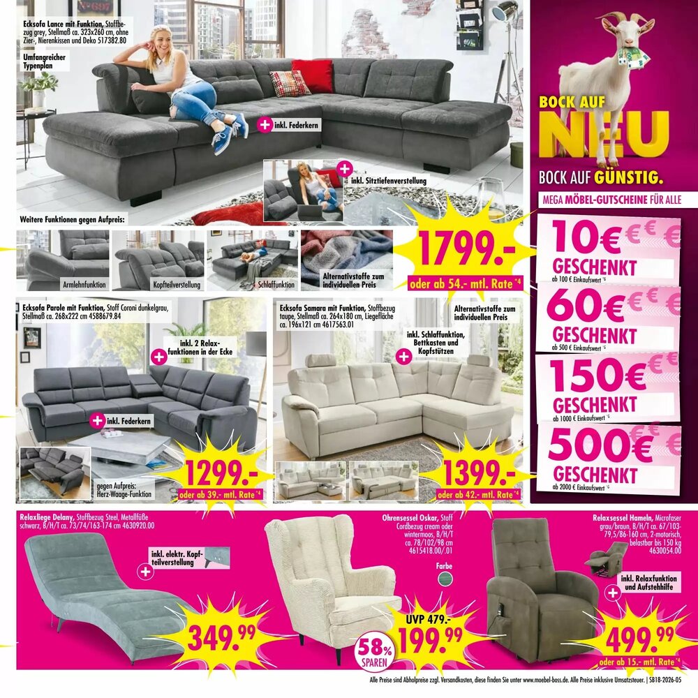 Möbel Boss Prospekt (ab 25.04.2026) zum Blättern - Seite 5