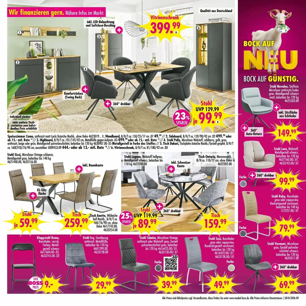 Möbel Boss Prospekt (ab 25.04.2026) zum Blättern - Seite 9