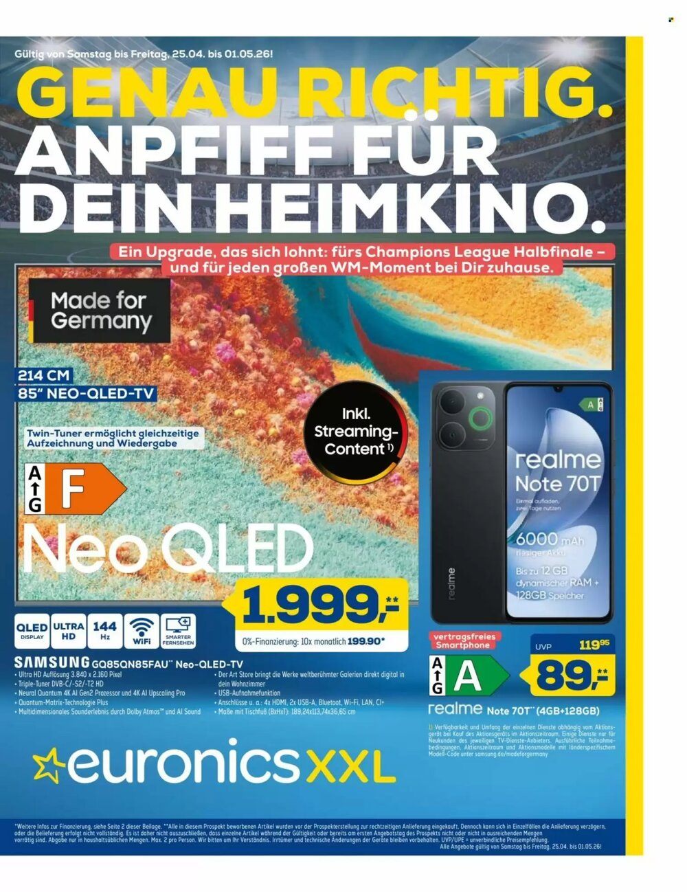 Euronics Prospekt (ab 25.04.2026) zum Blättern - Seite 1