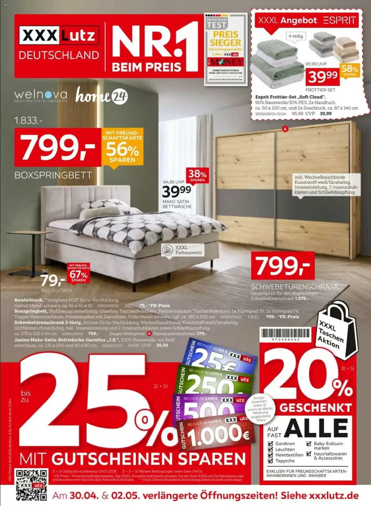 XXXLutz Prospekt (ab 25.04.2026) zum Blättern - Seite 1