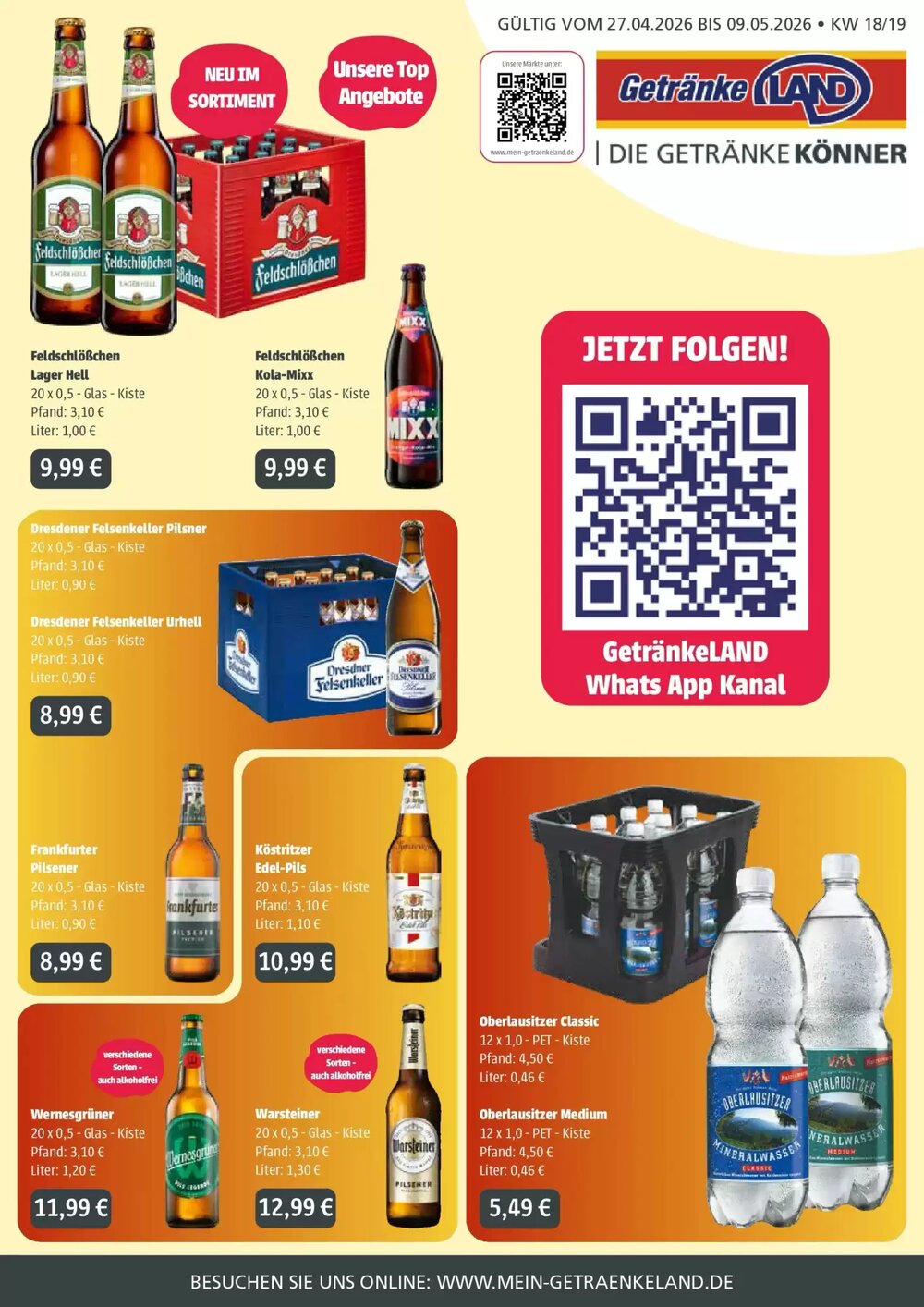 Getränkeland Prospekt (ab 26.04.2026) zum Blättern - Seite 1