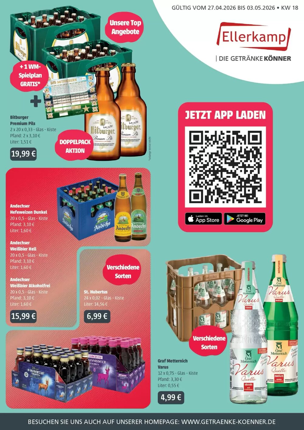 Ellerkamp Getränke Prospekt (ab 26.04.2026) zum Blättern - Seite 1