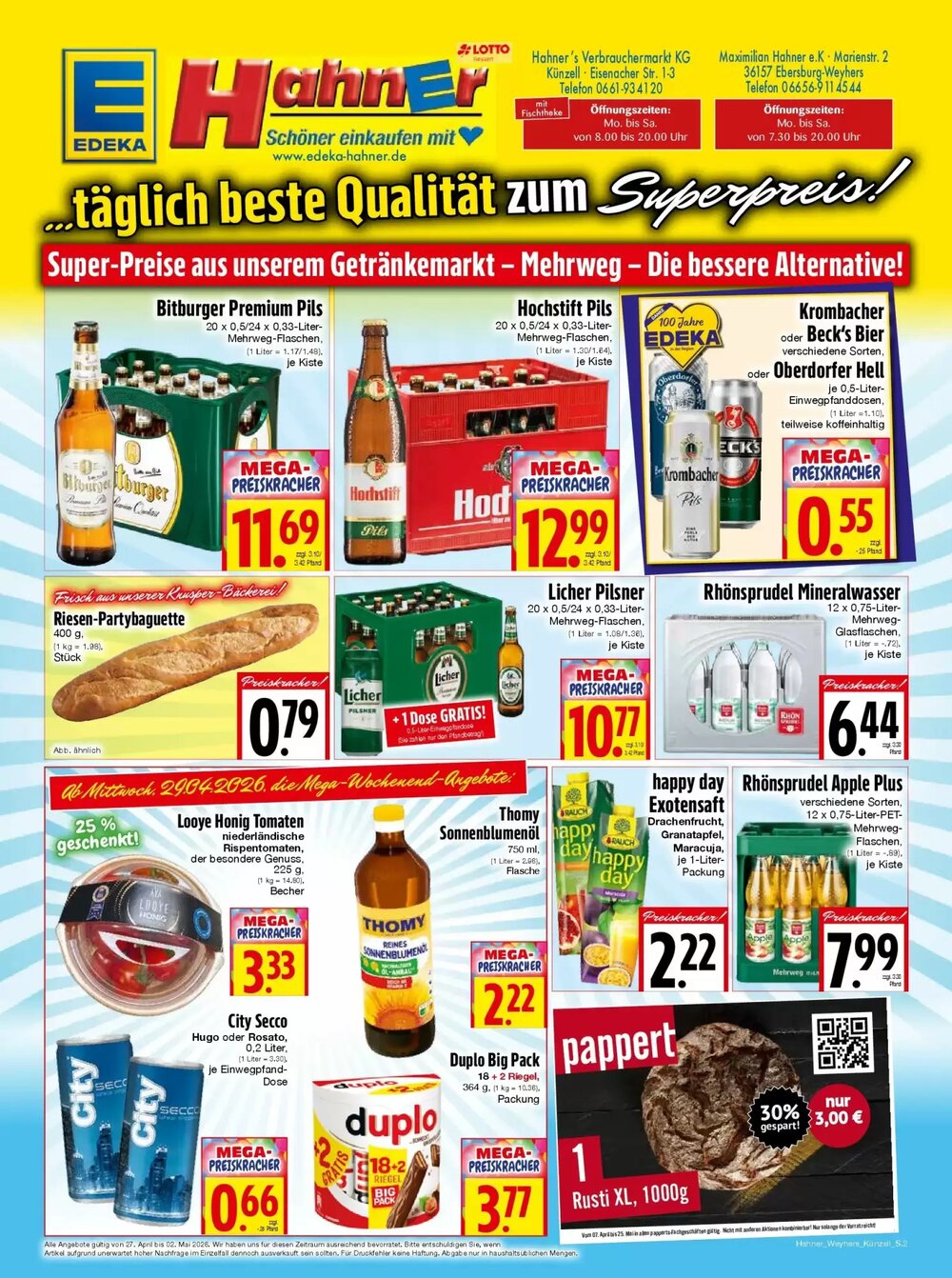 EDEKA Hahner Prospekt (ab 26.04.2026) zum Blättern - Seite 2