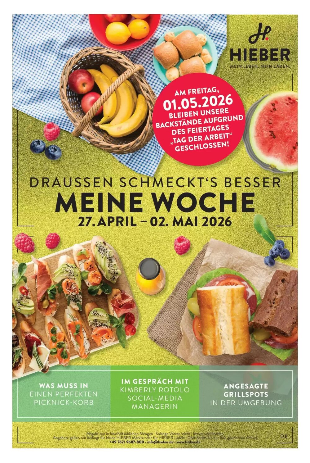 Hieber's Frische Center Prospekt (ab 26.04.2026) zum Blättern - Seite 1