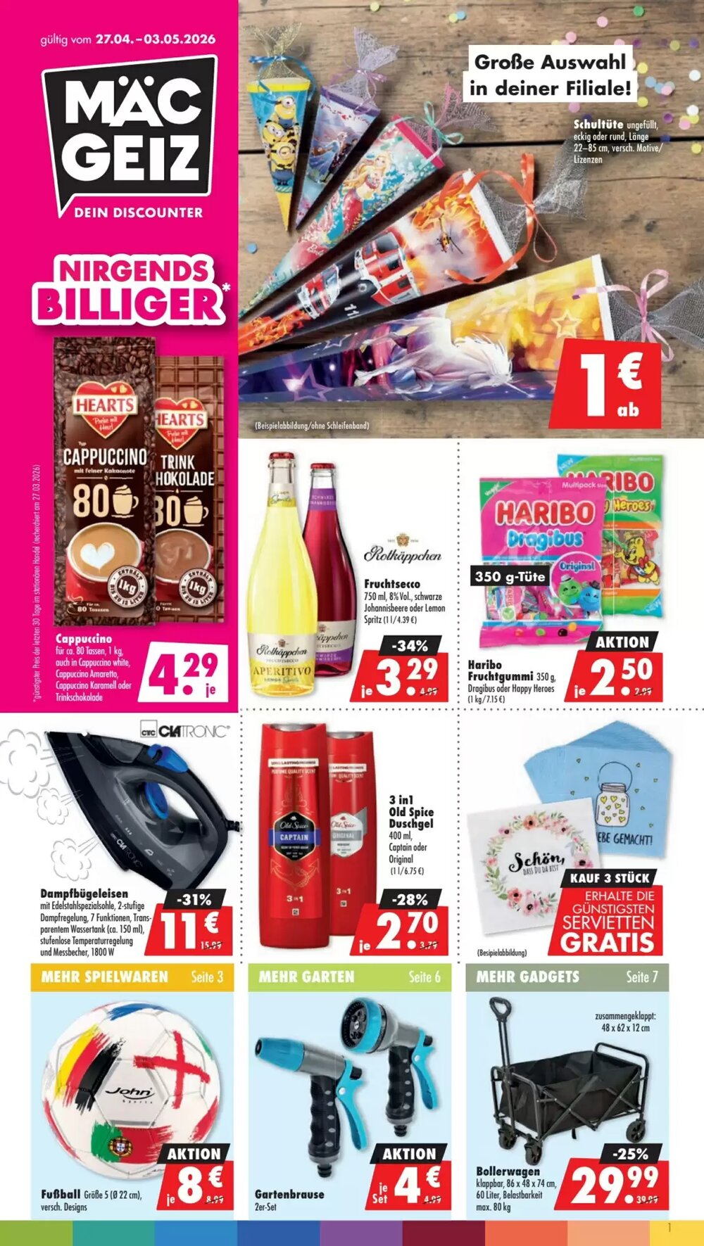Mäc Geiz Prospekt (ab 27.04.2026) zum Blättern - Seite 1