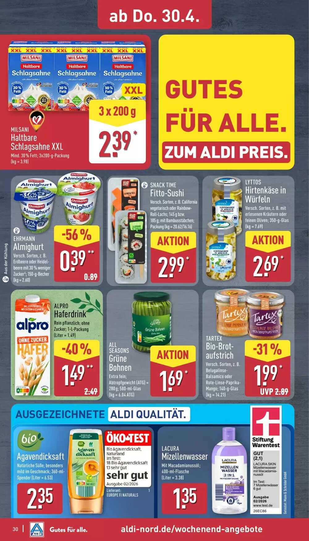 Aldi Nord Prospekt (ab 27.04.2026) zum Blättern - Seite 30