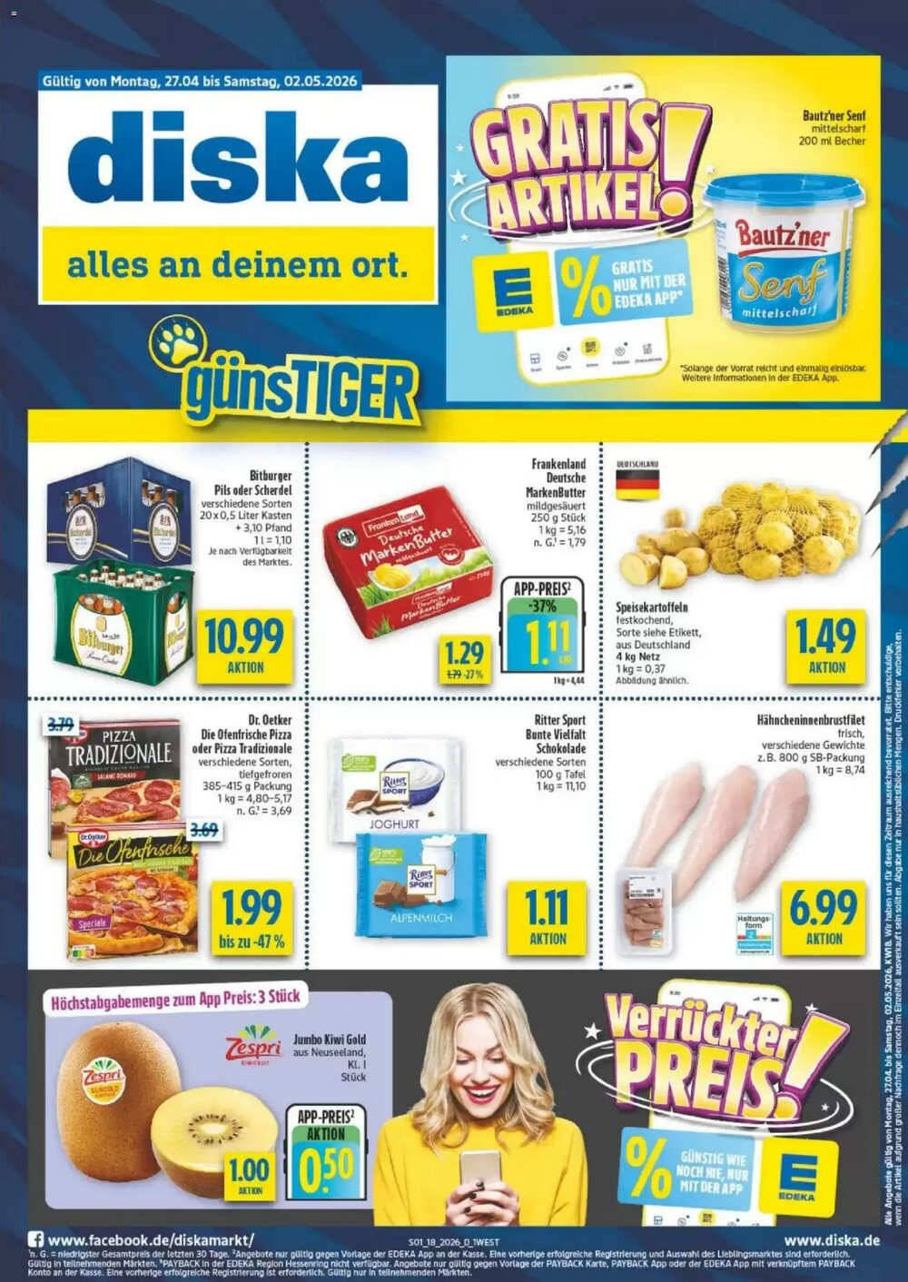 diska Prospekt (ab 27.04.2026) zum Blättern - Seite 1