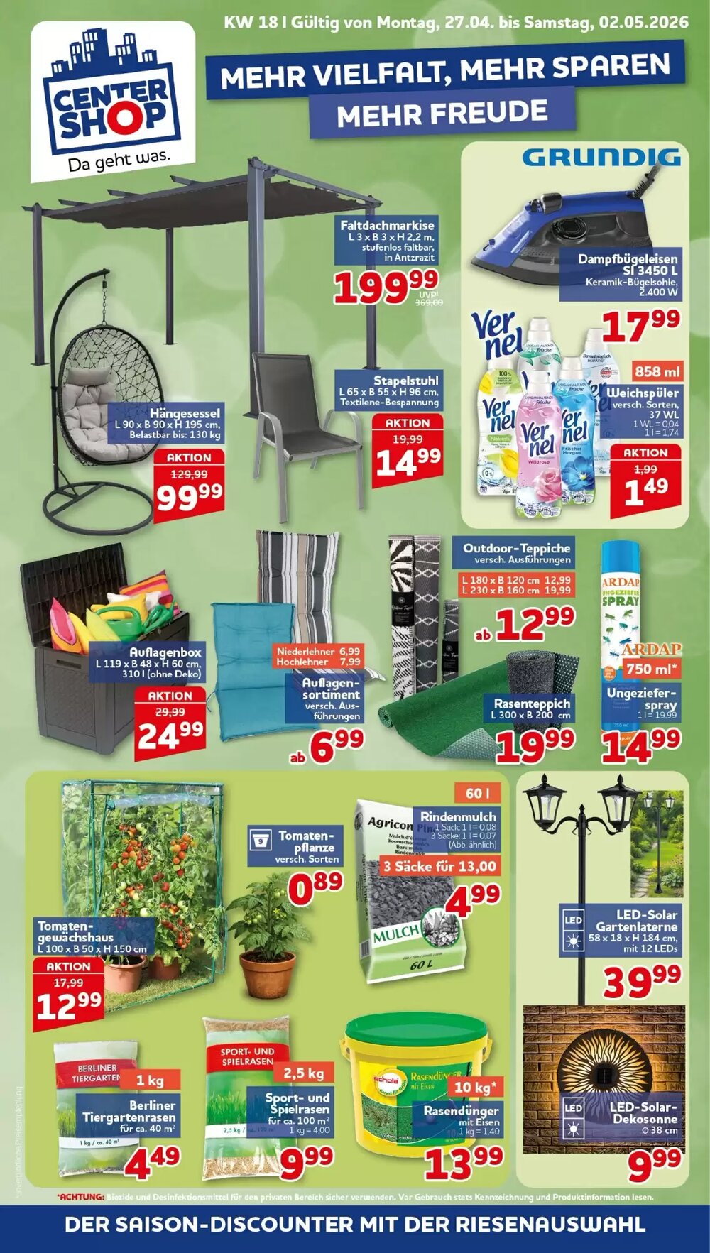 CENTERSHOP Prospekt (ab 27.04.2026) zum Blättern - Seite 1