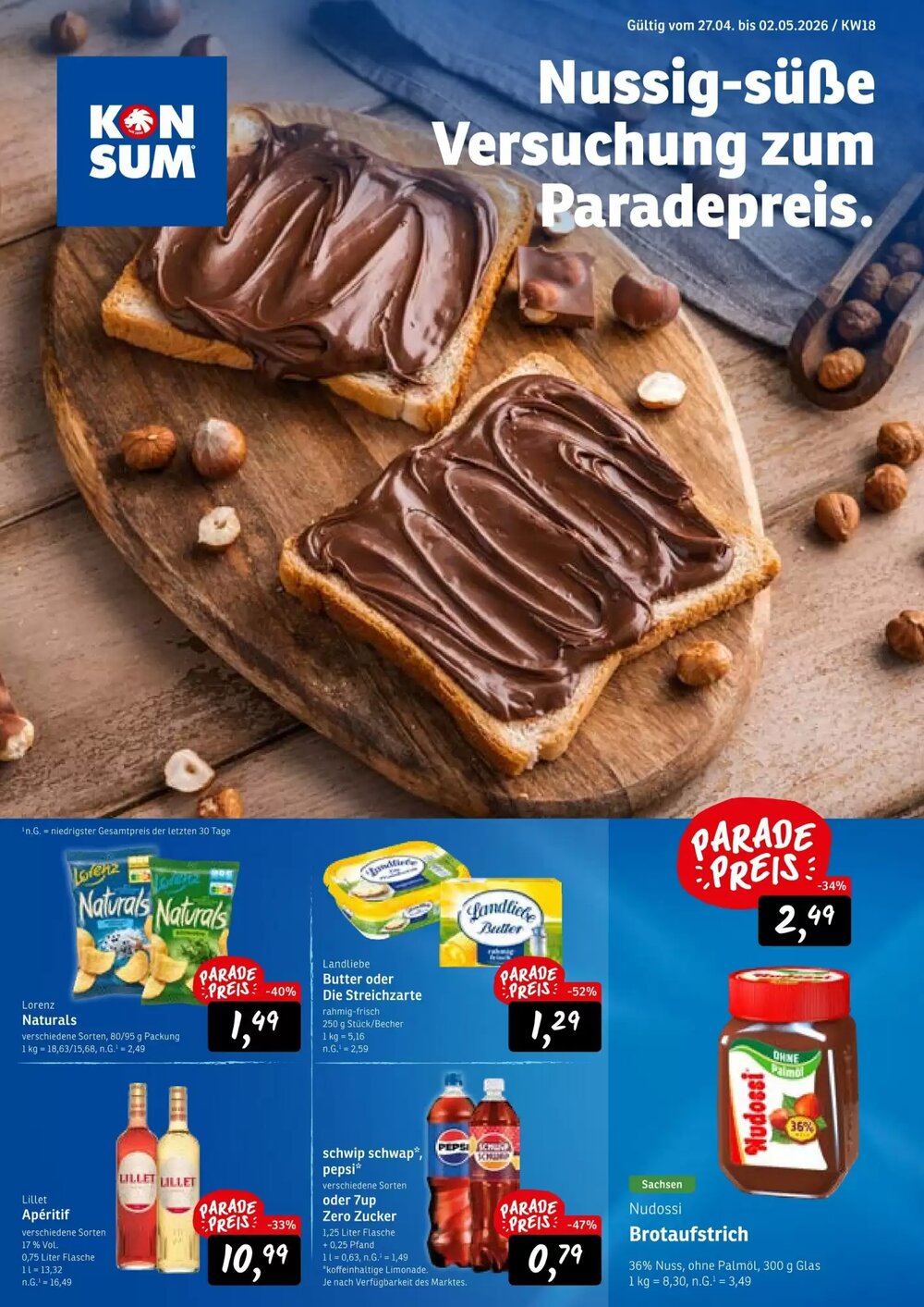 KONSUM Prospekt (ab 27.04.2026) zum Blättern - Seite 1