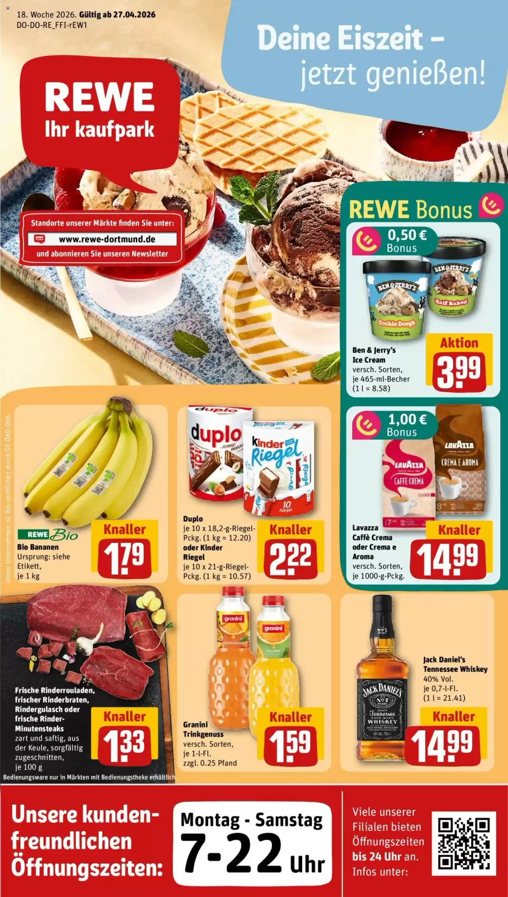 REWE Kaufpark Prospekt (ab 27.04.2026) zum Blättern - Seite 1