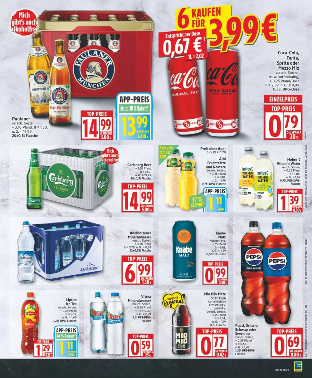 Edeka Prospekt (ab 27.04.2026) zum Blättern - Seite 13
