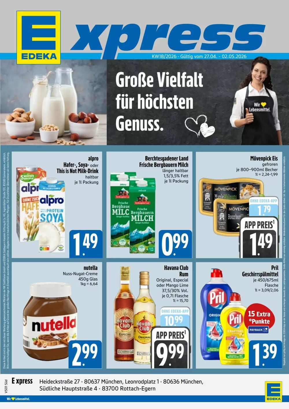 Edeka Xpress Prospekt (ab 27.04.2026) zum Blättern - Seite 1