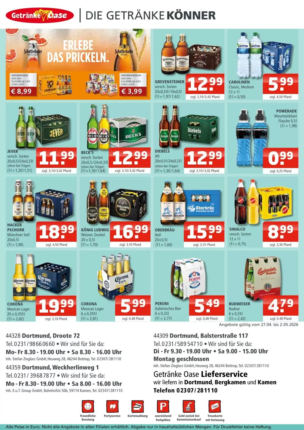 Getränke Oase Prospekt (ab 27.04.2026) zum Blättern - Seite 2