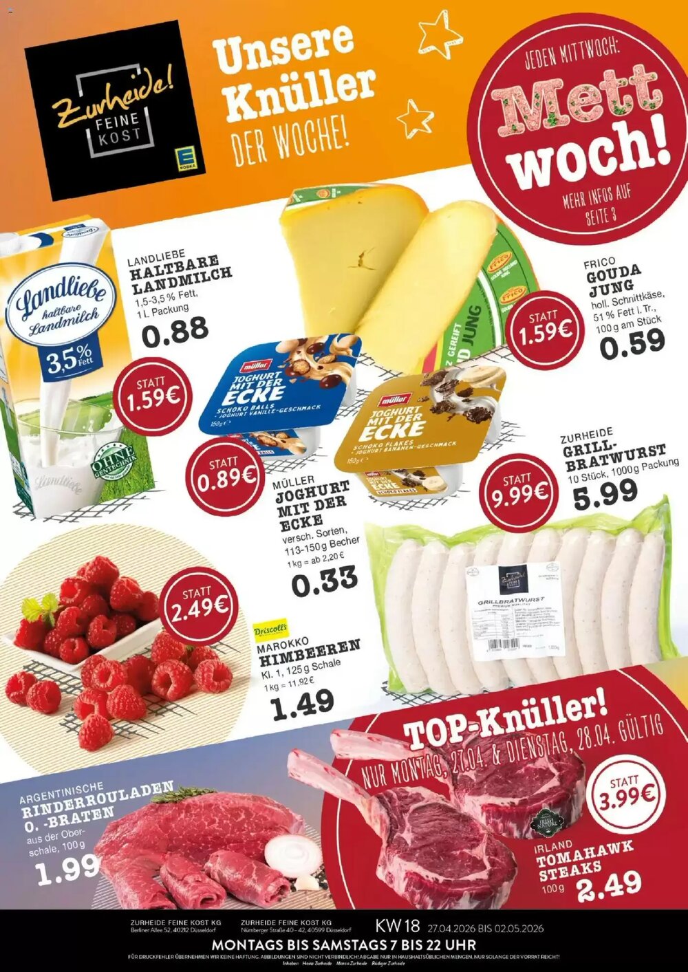 Edeka Zurheide Prospekt (ab 27.04.2026) zum Blättern - Seite 1