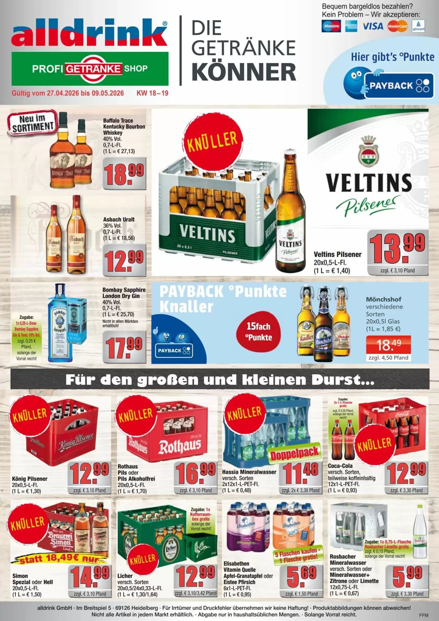 alldrink Prospekt (ab 27.04.2026) zum Blättern - Seite 1