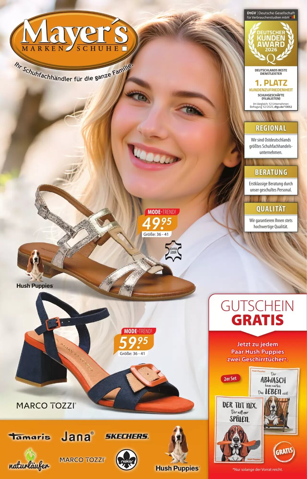 Mayer's Markenschuhe Prospekt (ab 28.04.2026) zum Blättern - Seite 1