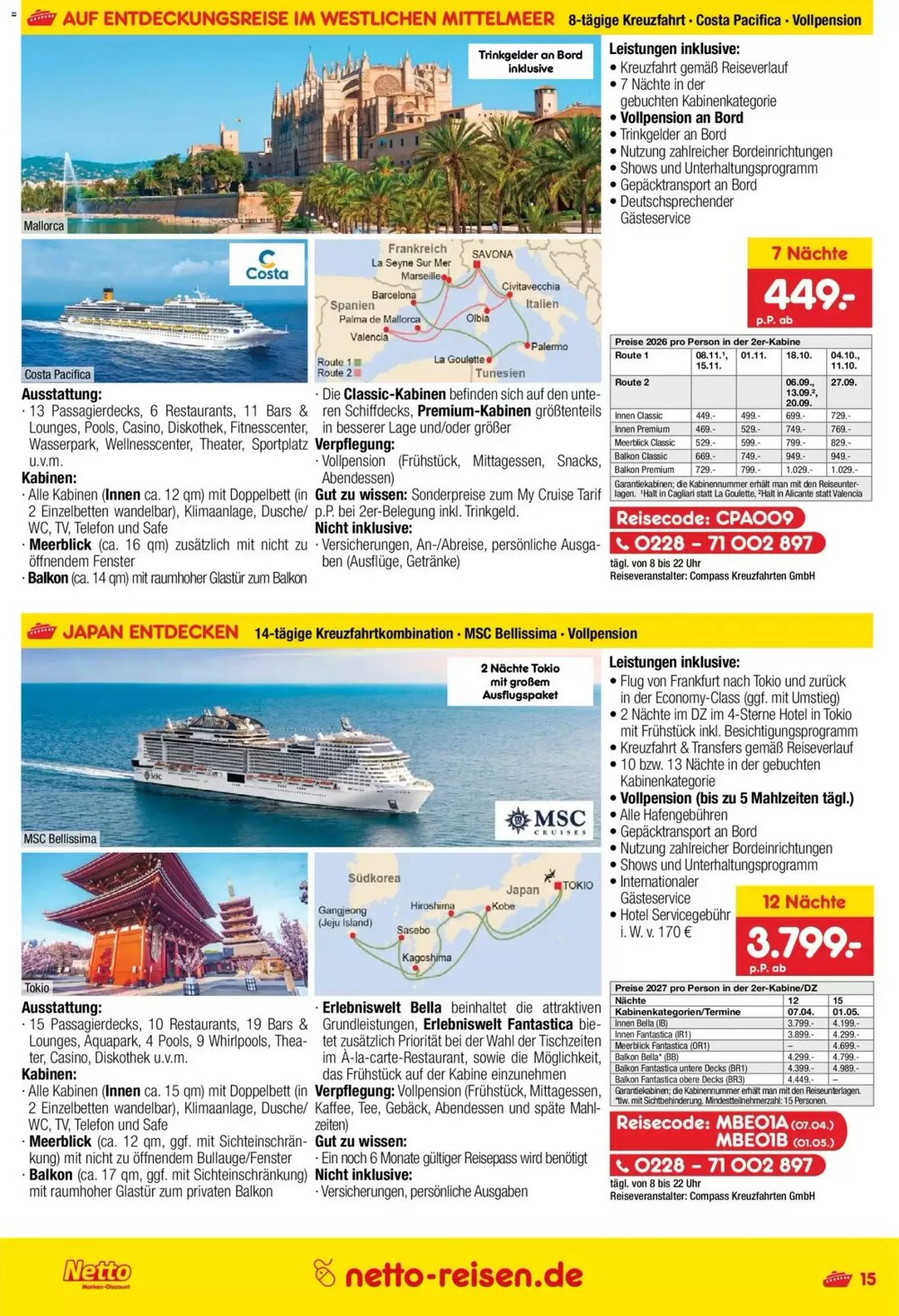 Netto Reisen Prospekt (ab 30.04.2026) zum Blättern - Seite 15