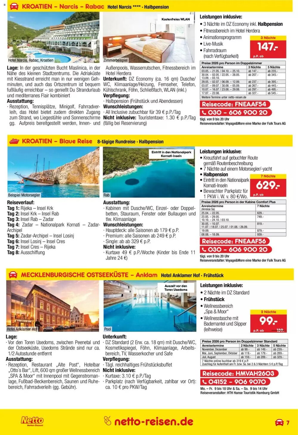 Netto Reisen Prospekt (ab 30.04.2026) zum Blättern - Seite 7