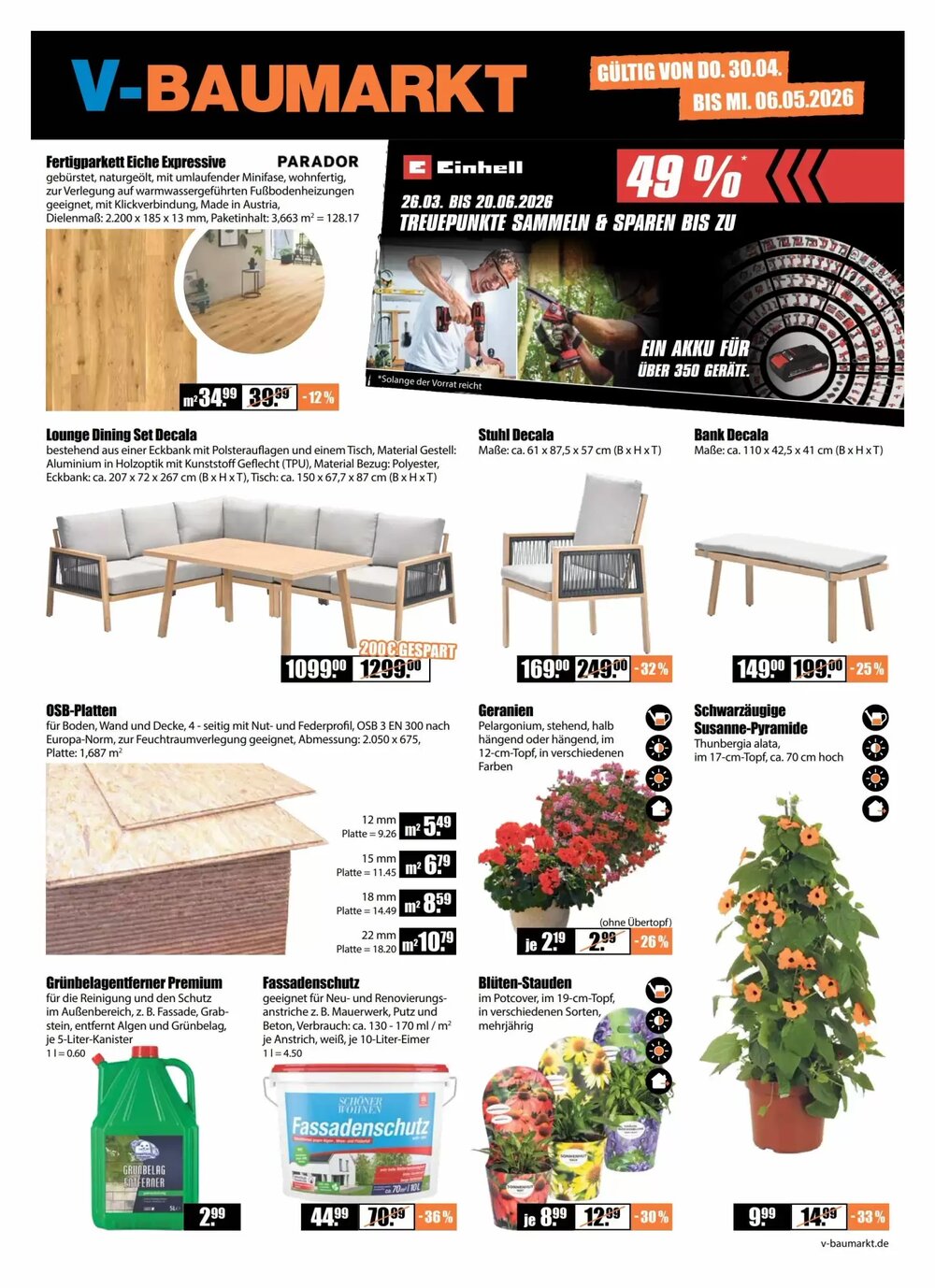 V Baumarkt Prospekt (ab 30.04.2026) zum Blättern - Seite 1