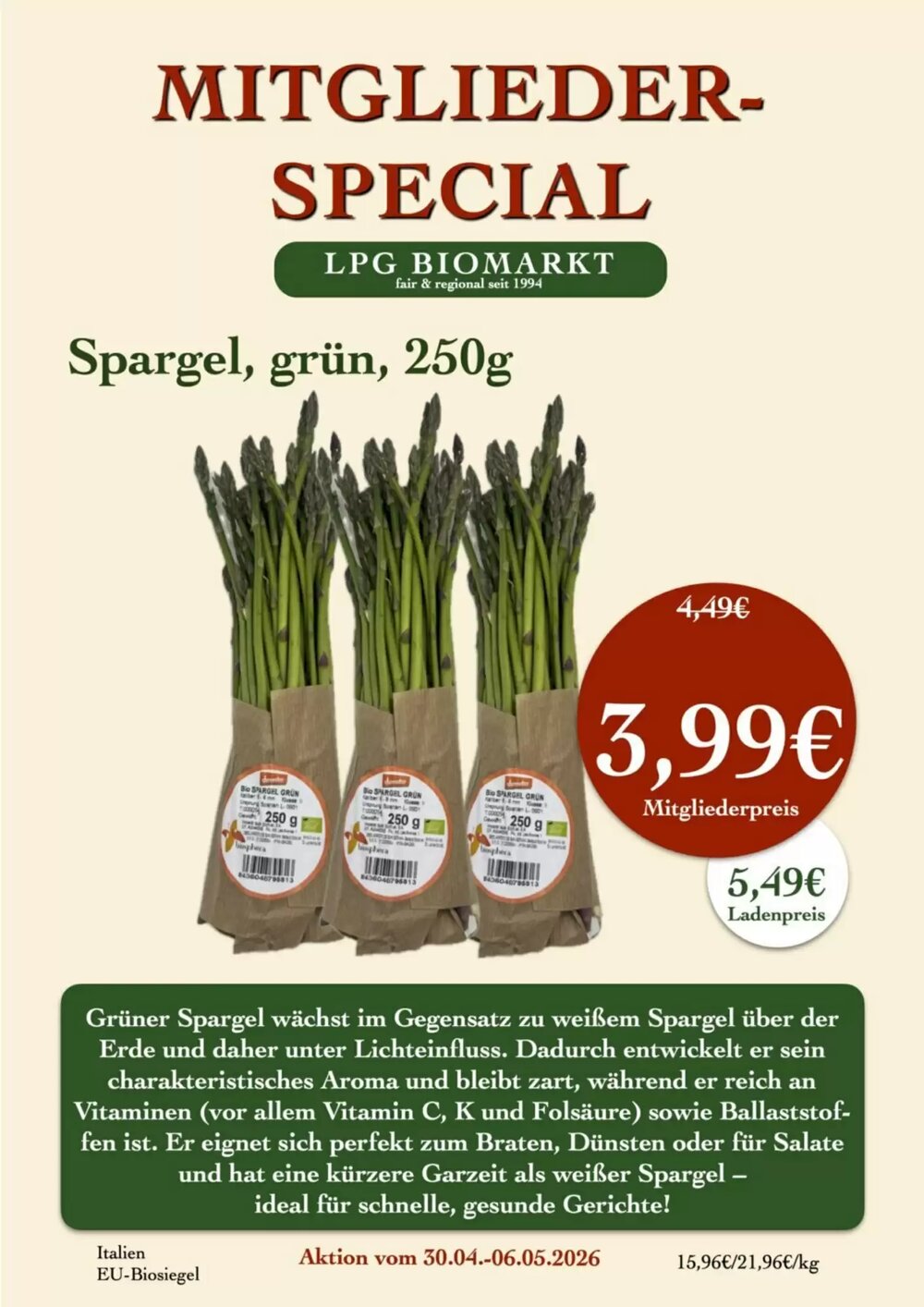 LPG Biomarkt Prospekt (ab 30.04.2026) zum Blättern - Seite 6