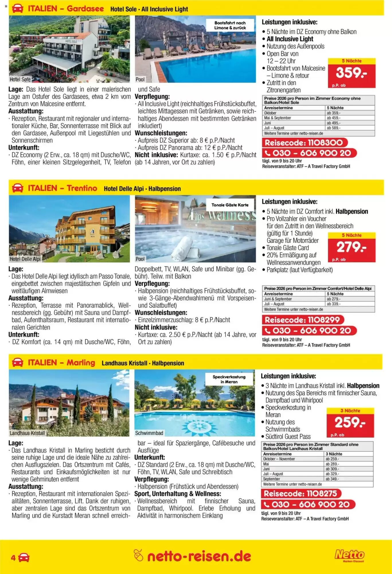Netto Reisen Prospekt (ab 30.04.2026) zum Blättern - Seite 4