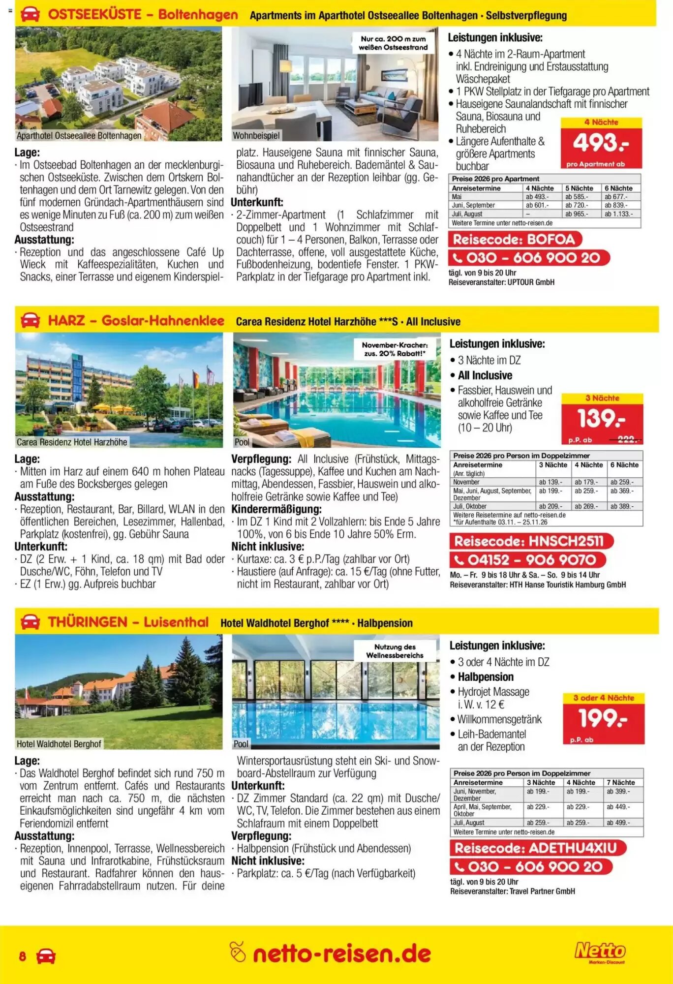Netto Reisen Prospekt (ab 30.04.2026) zum Blättern - Seite 8