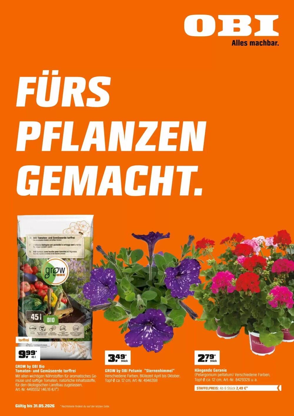 OBI Prospekt (ab 01.05.2026) zum Blättern - Seite 1