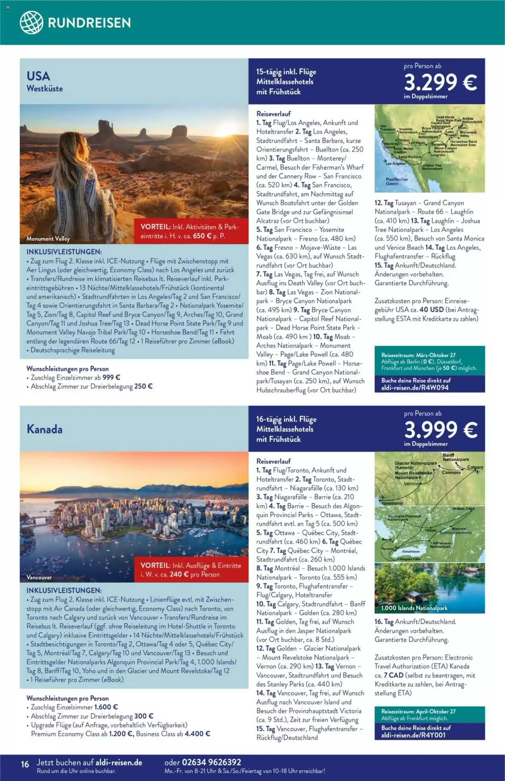 ALDI Nord Reisen Prospekt (ab 01.05.2026) zum Blättern - Seite 16