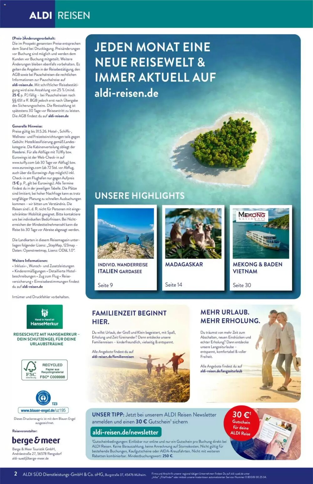 ALDI Nord Reisen Prospekt (ab 01.05.2026) zum Blättern - Seite 2