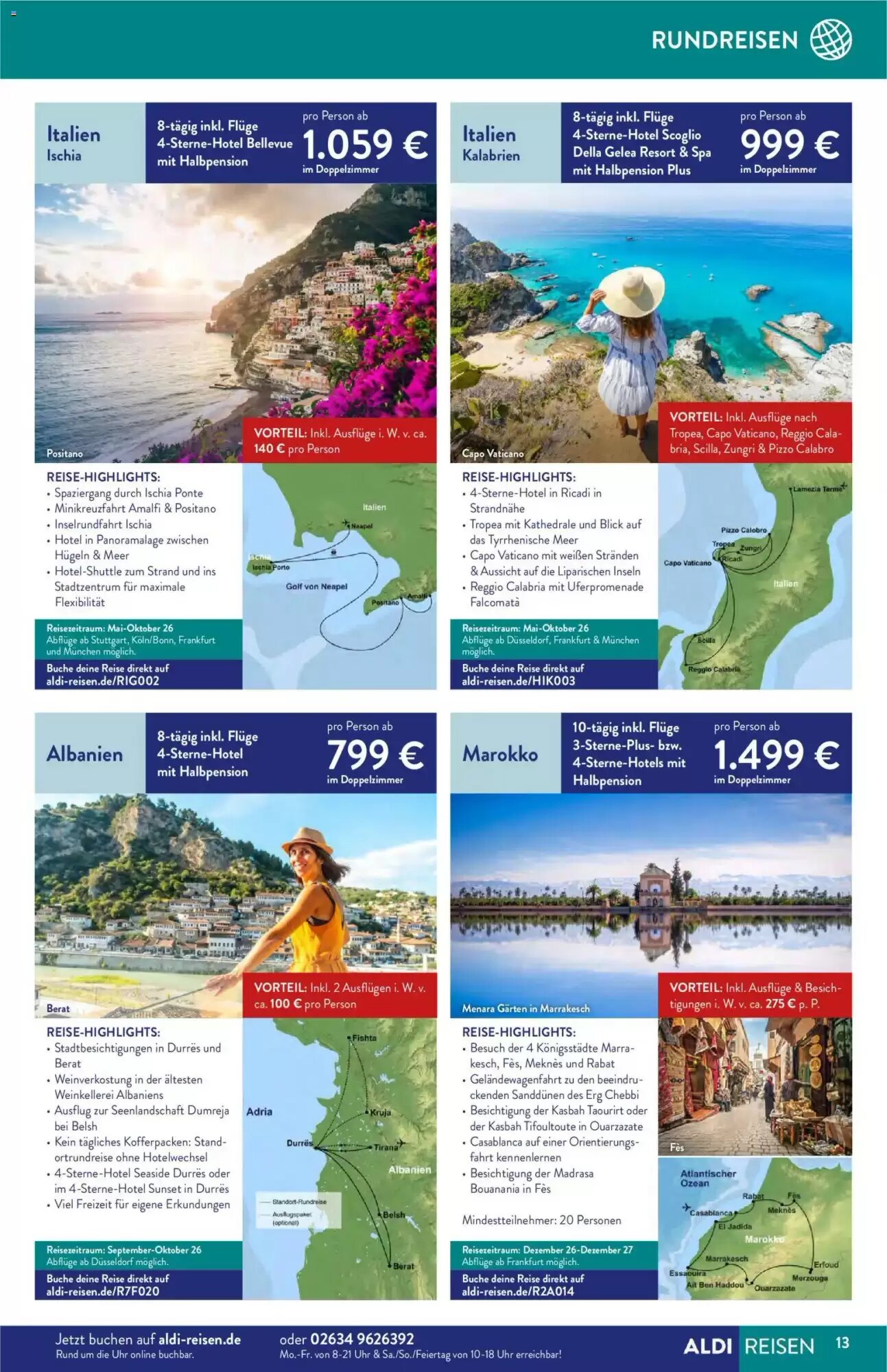 ALDI Nord Reisen Prospekt (ab 01.05.2026) zum Blättern - Seite 13