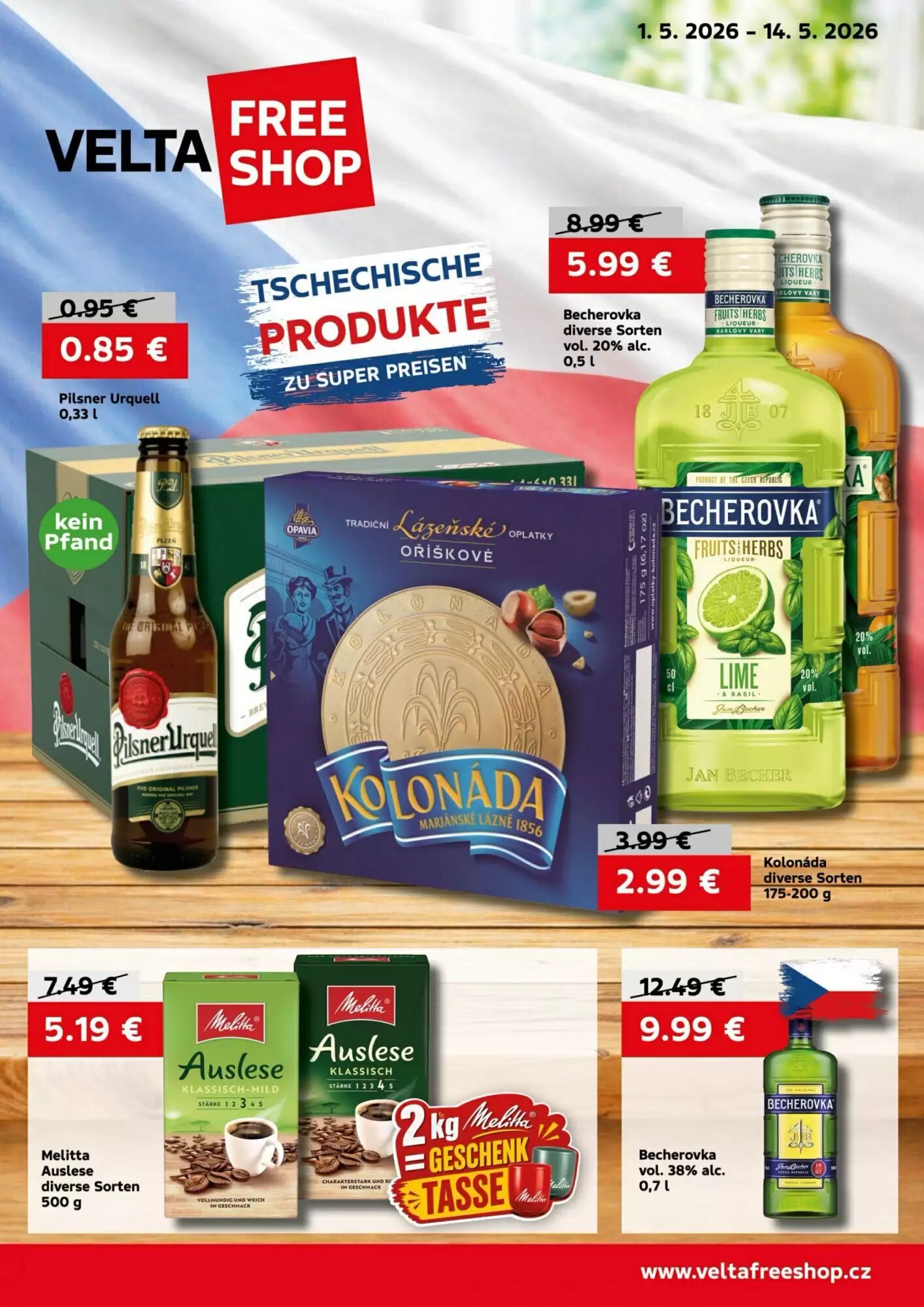 VELTA Free Shop Prospekt (ab 01.05.2026) zum Blättern - Seite 1