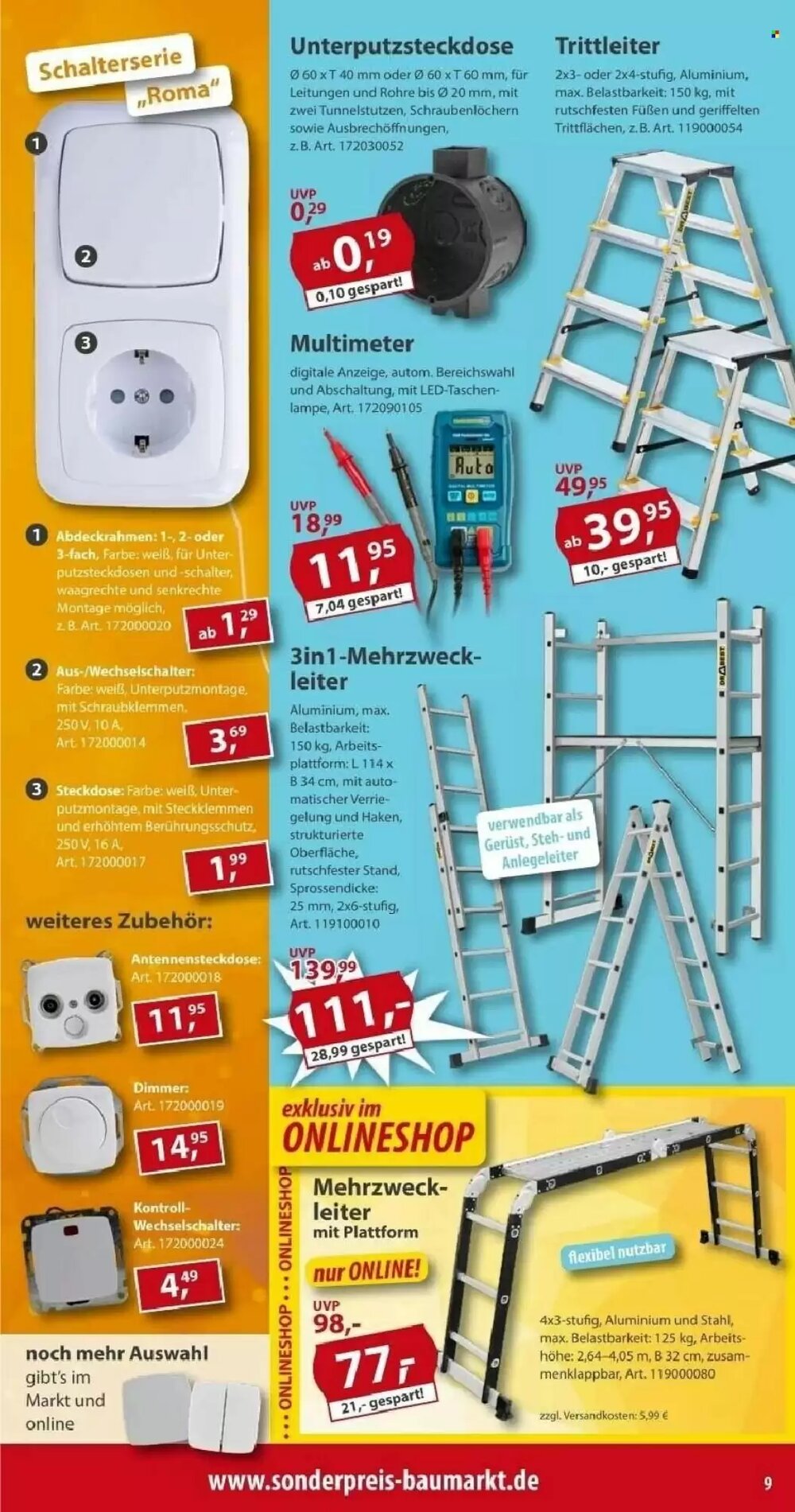 Sonderpreis Baumarkt Prospekt (ab 02.05.2026) zum Blättern - Seite 9
