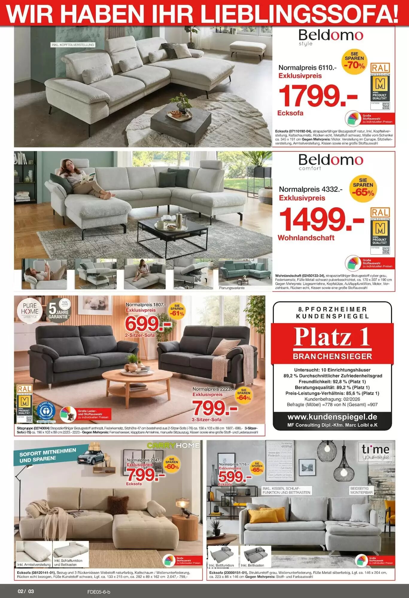 Möbelzentrum Pforzheim Prospekt (ab 02.05.2026) zum Blättern - Seite 2