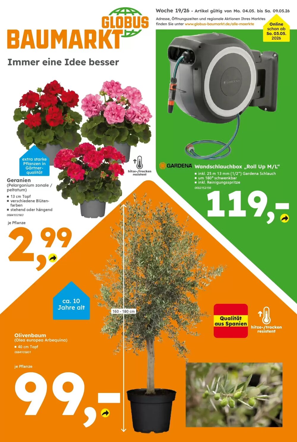 Globus Baumarkt Prospekt (ab 03.05.2026) zum Blättern - Seite 1