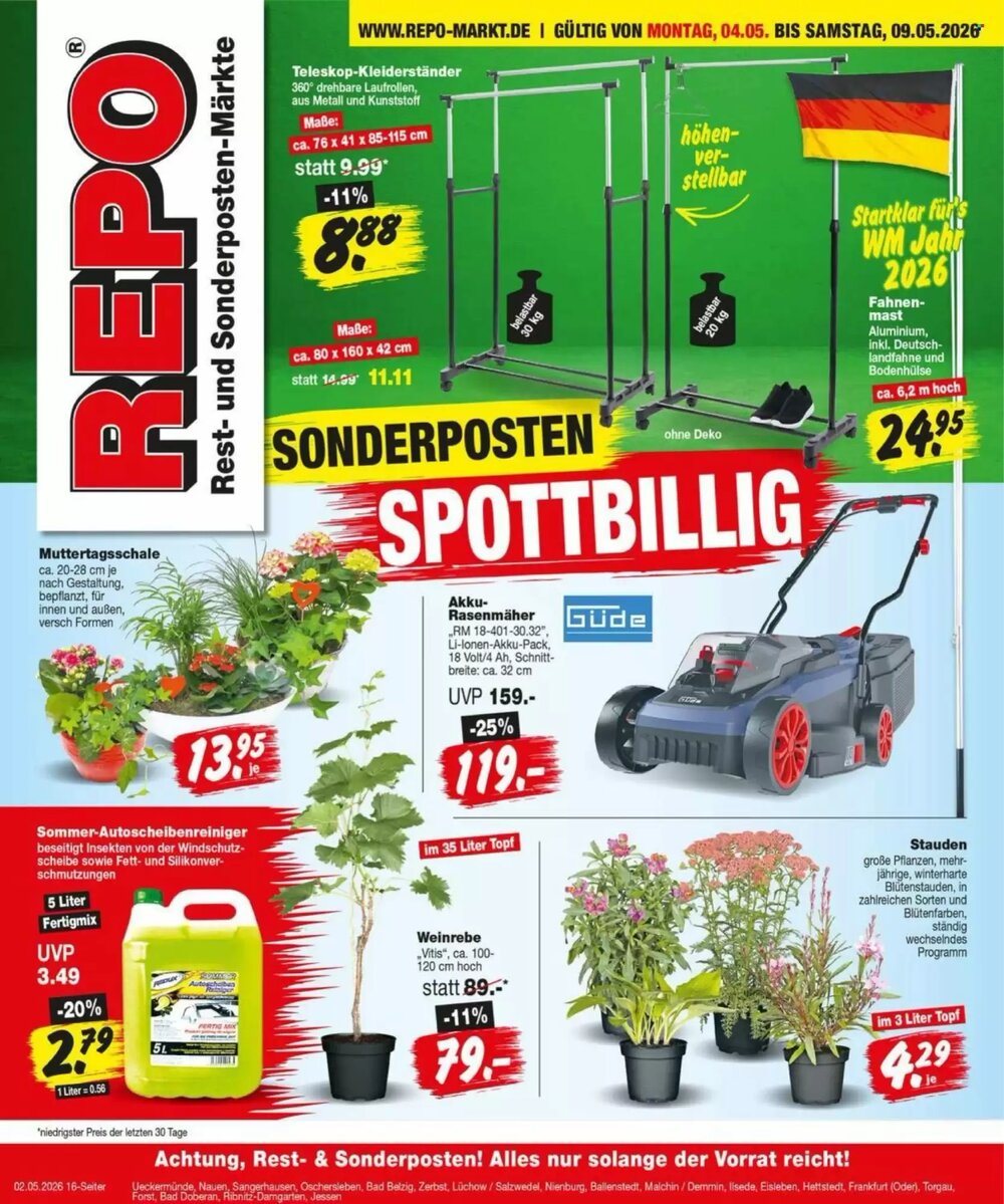 Repo Markt Prospekt (ab 04.05.2026) zum Blättern - Seite 1