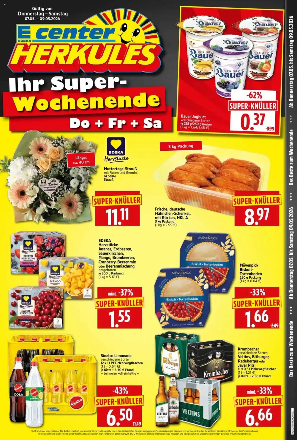 Edeka Herkules Prospekt (ab 07.05.2026) zum Blättern - Seite 1