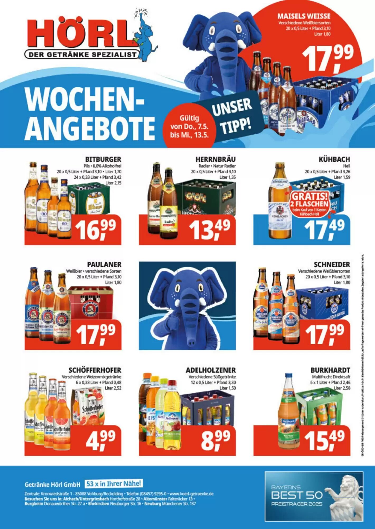 Hörl Getränke Prospekt (ab 07.05.2026) zum Blättern - Seite 1