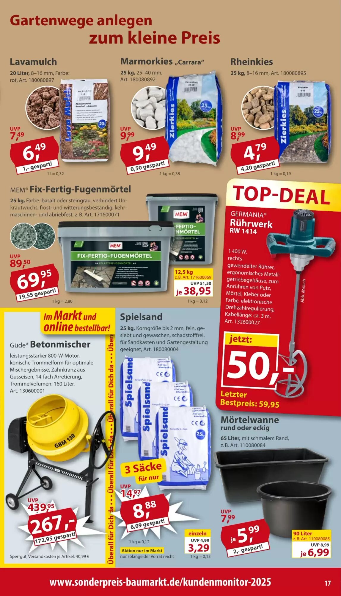 Sonderpreis Baumarkt Prospekt (ab 09.05.2026) zum Blättern - Seite 17