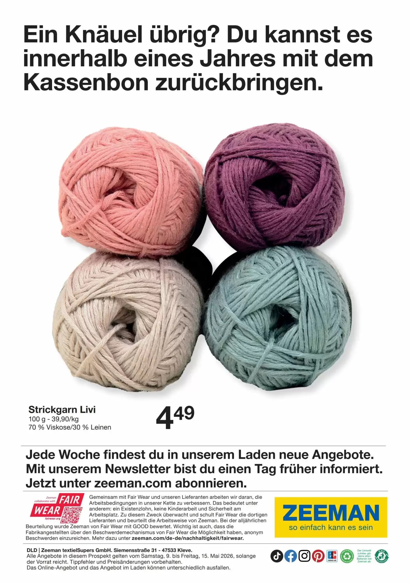 Zeeman Prospekt (ab 09.05.2026) zum Blättern - Seite 13