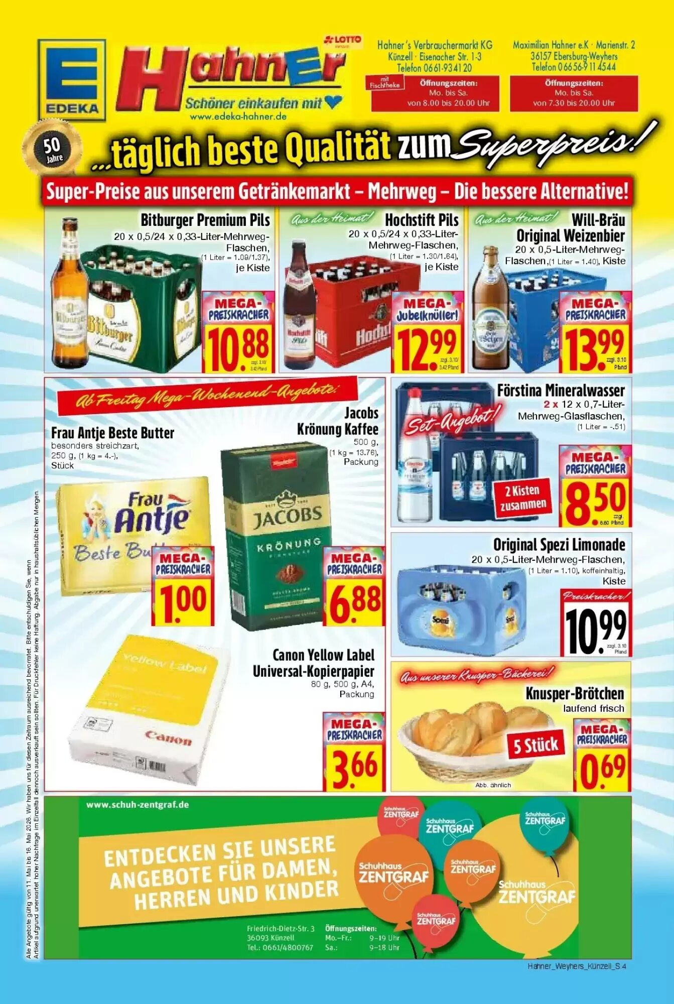 EDEKA Hahner Prospekt (ab 10.05.2026) zum Blättern - Seite 1