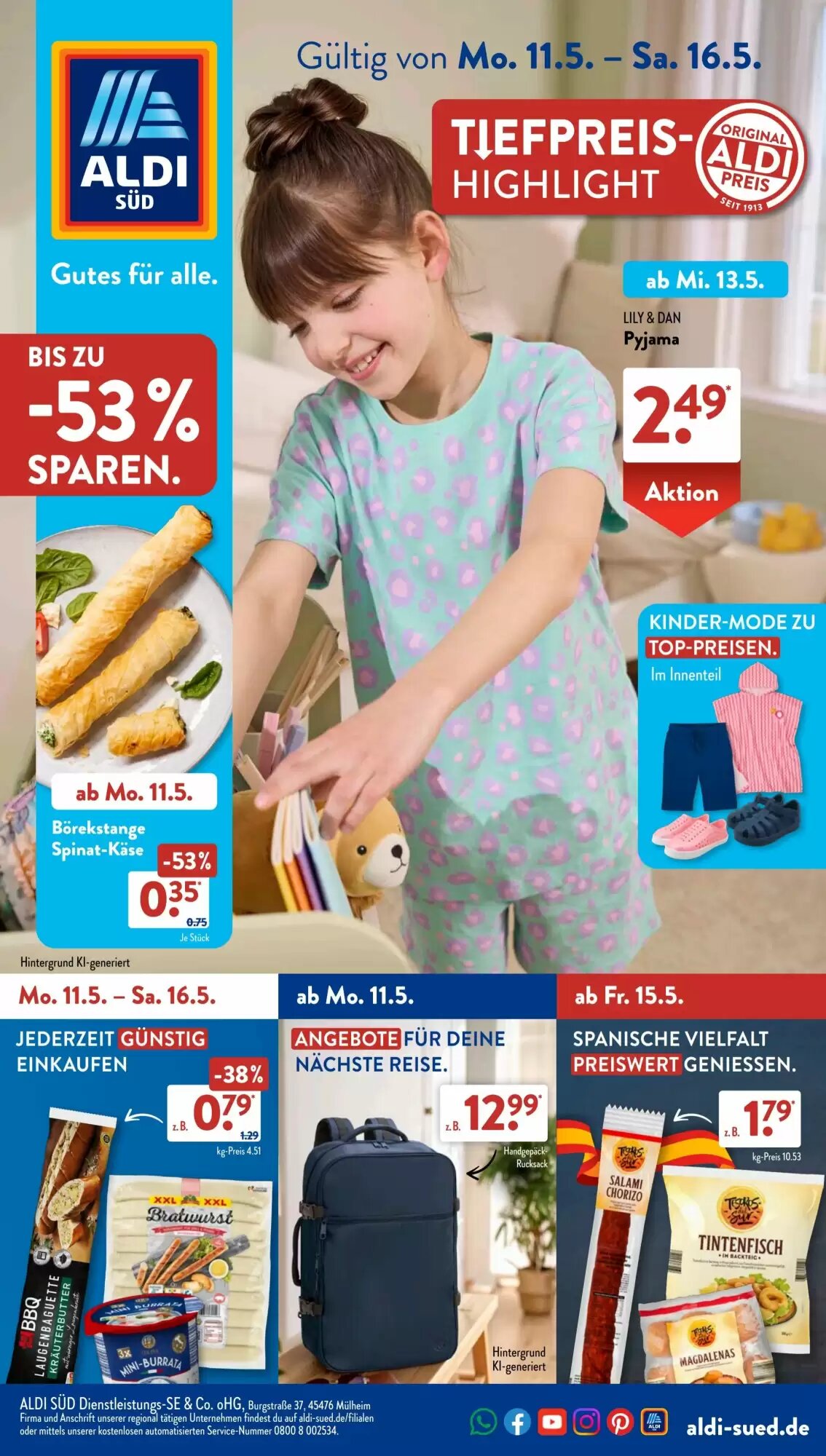 Aldi Süd Prospekt (ab 11.05.2026) zum Blättern - Seite 1