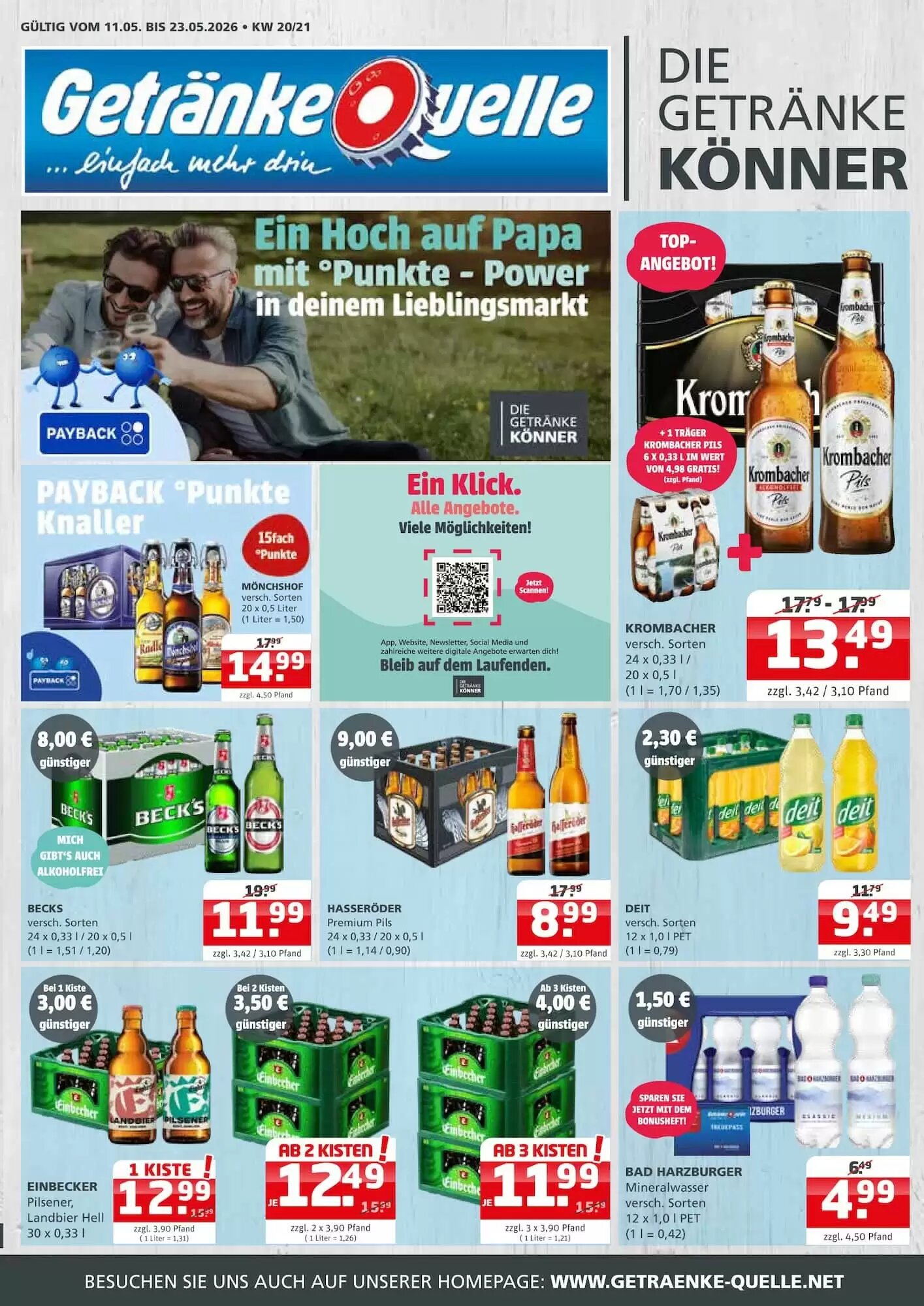 Getränke Quelle Prospekt (ab 11.05.2026) zum Blättern - Seite 1