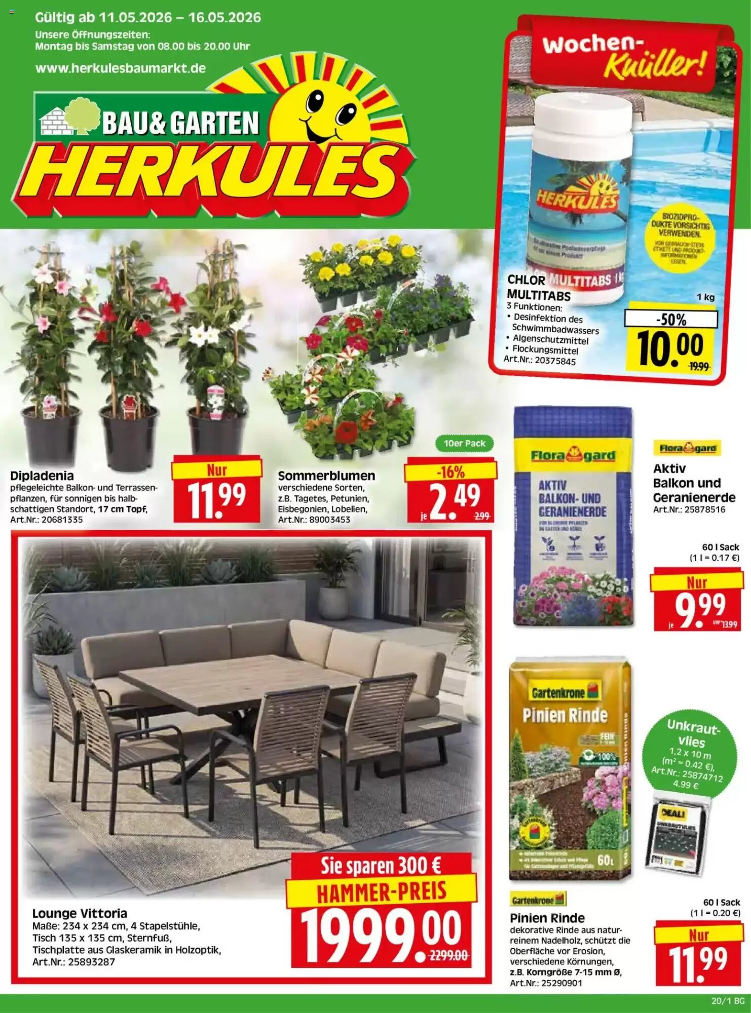 Herkules Baumarkt Prospekt (ab 11.05.2026) zum Blättern - Seite 1