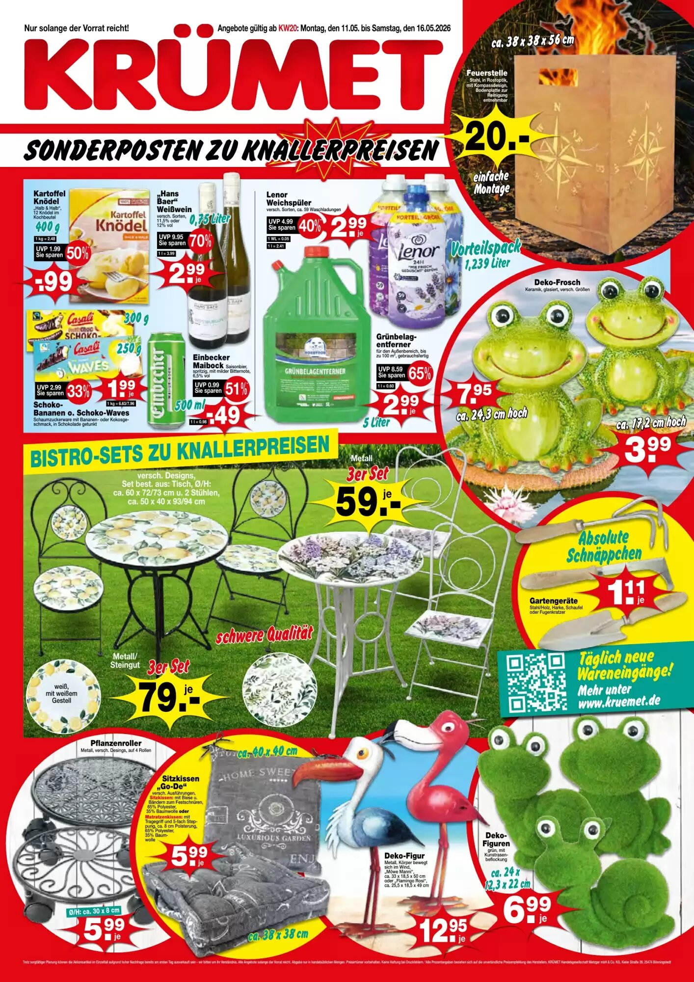 Krümet Sonderposten Prospekt (ab 11.05.2026) zum Blättern - Seite 1