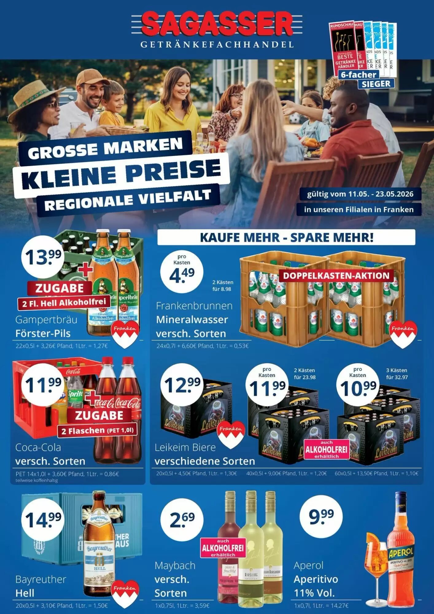 Sagasser Prospekt (ab 11.05.2026) zum Blättern - Seite 1