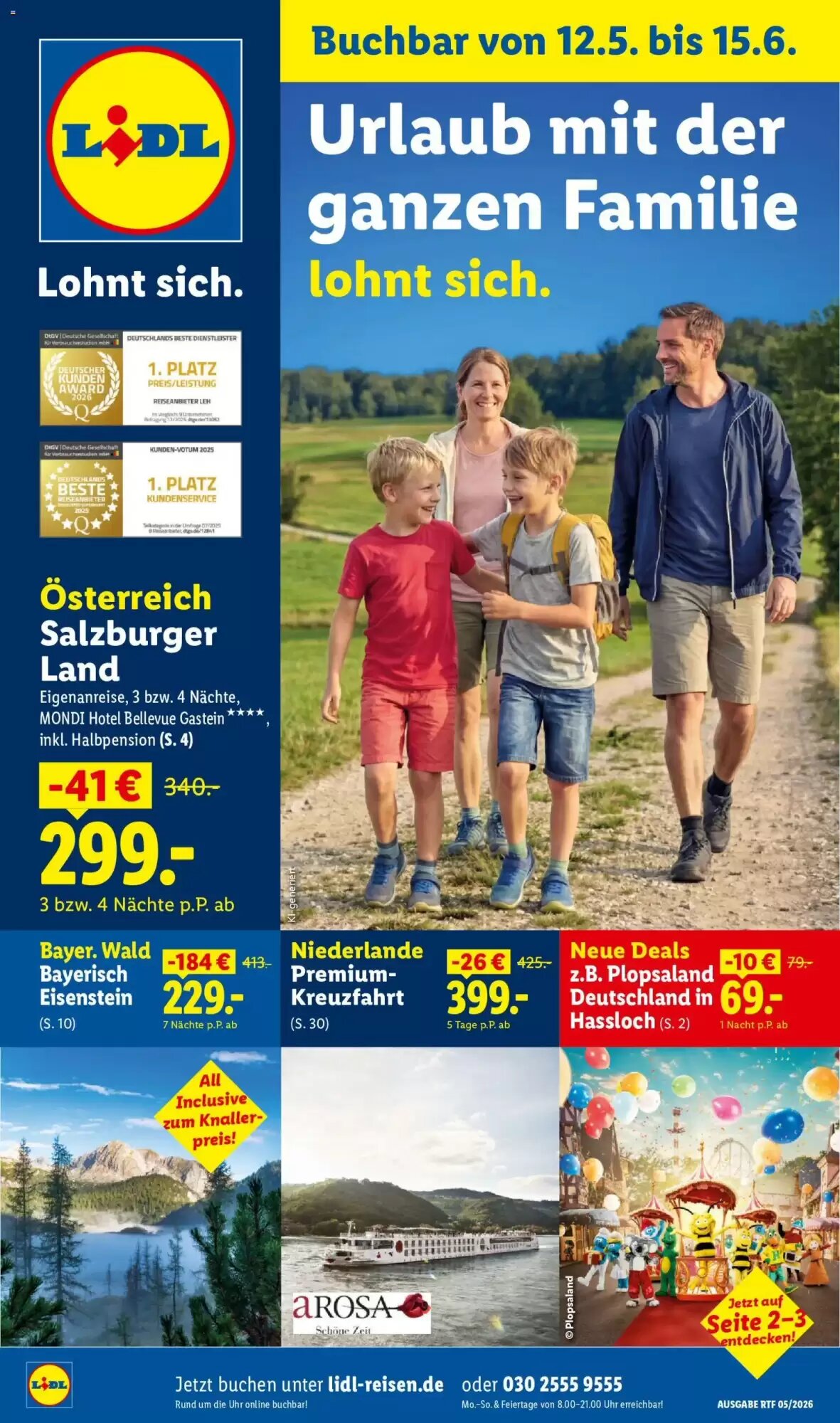 Lidl Reisen Prospekt (ab 12.05.2026) zum Blättern - Seite 1