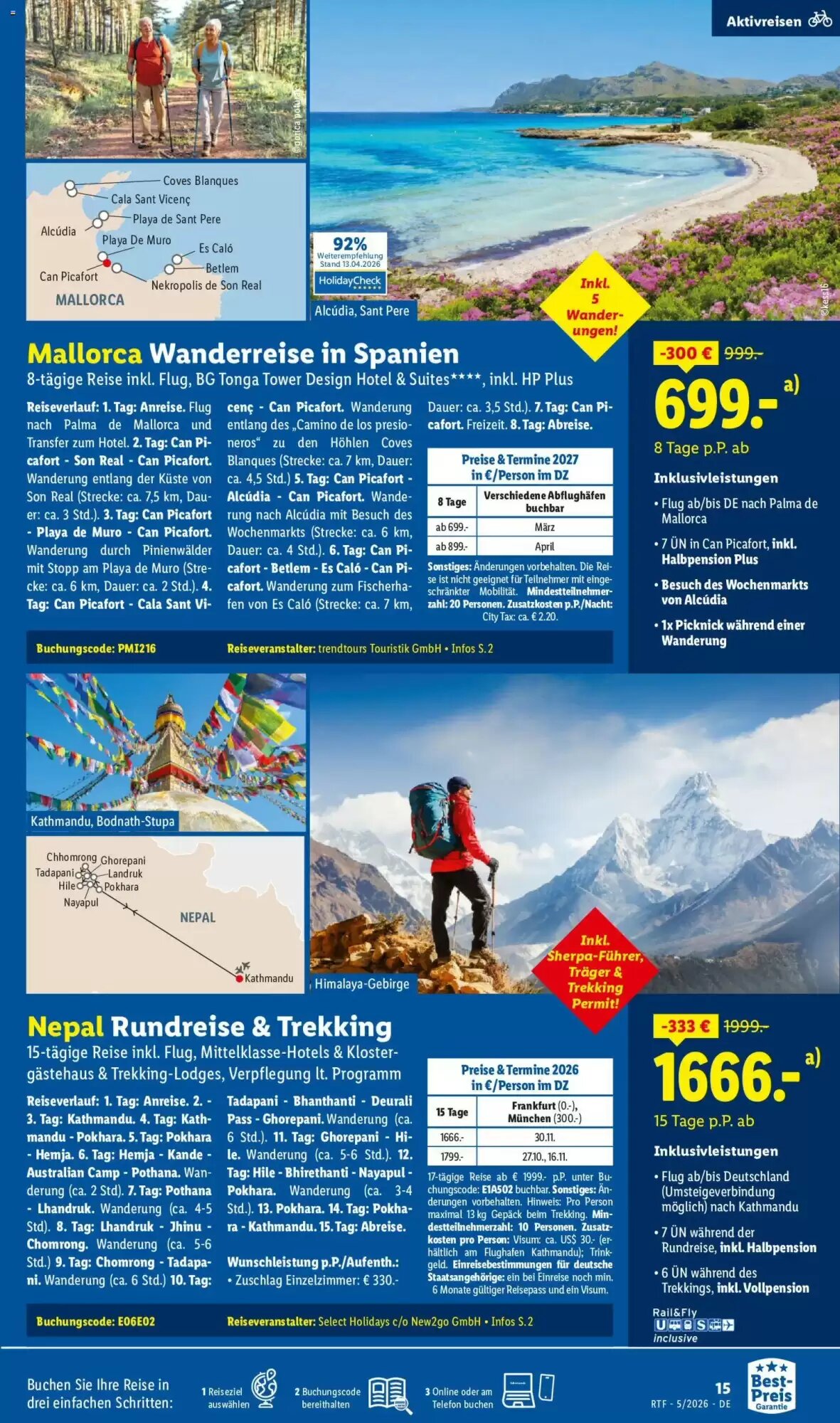 Lidl Reisen Prospekt (ab 12.05.2026) zum Blättern - Seite 15