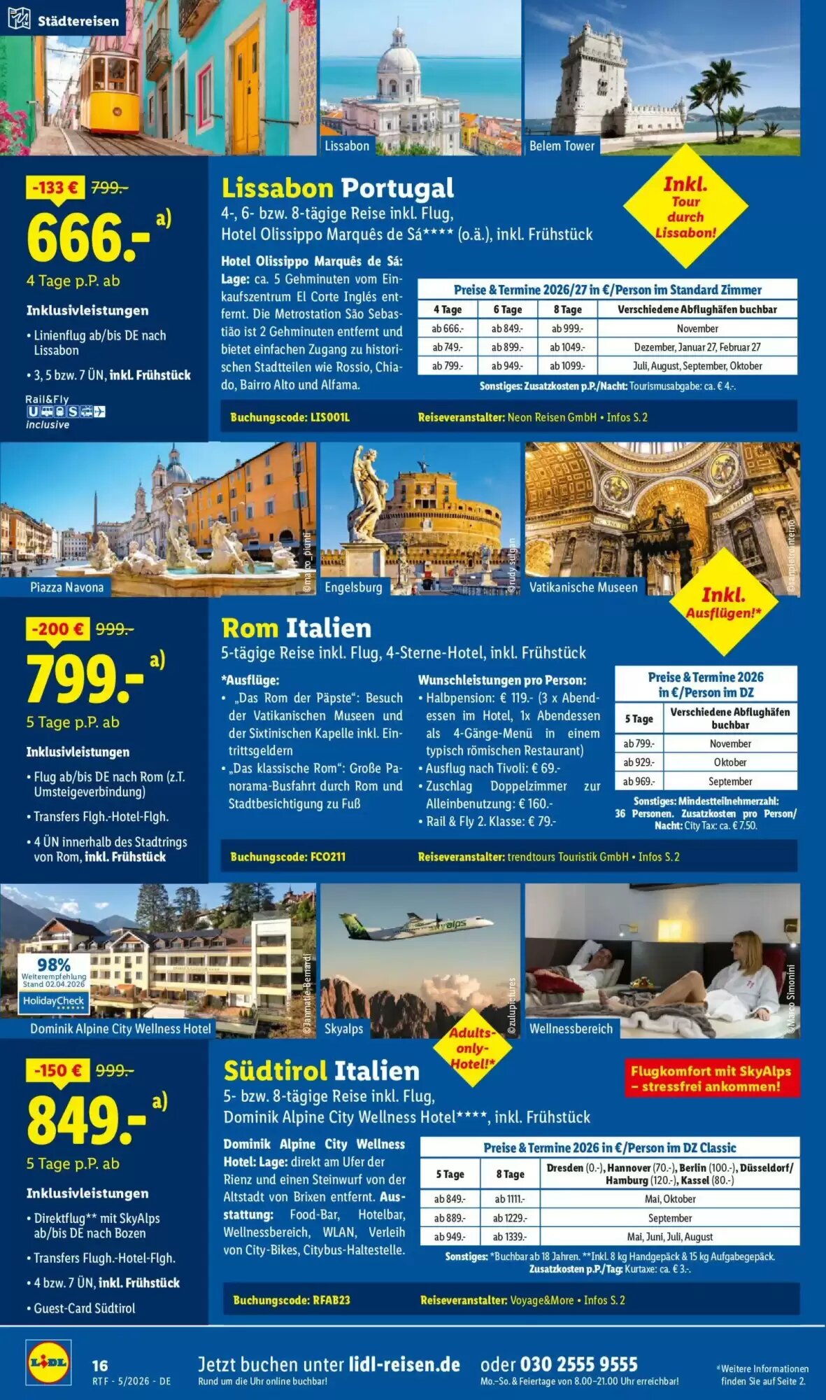 Lidl Reisen Prospekt (ab 12.05.2026) zum Blättern - Seite 16